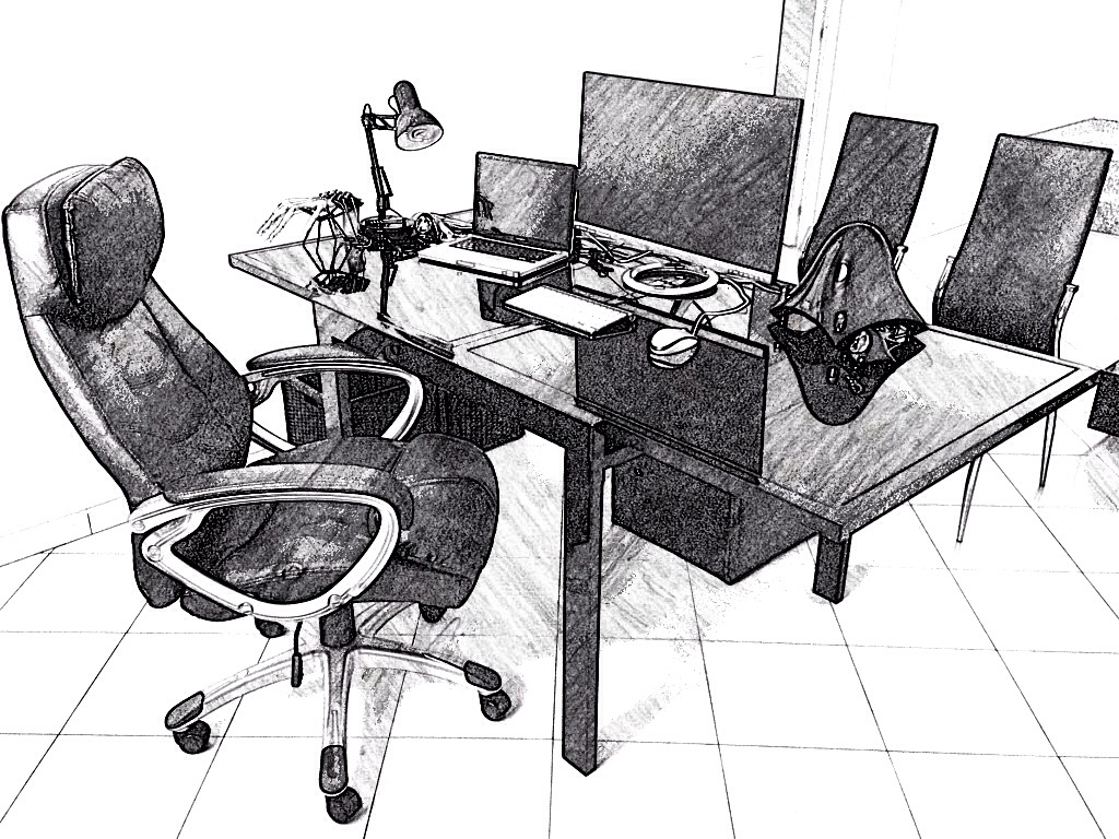 Discover more than 83 workstation sketch super hot - seven.edu.vn